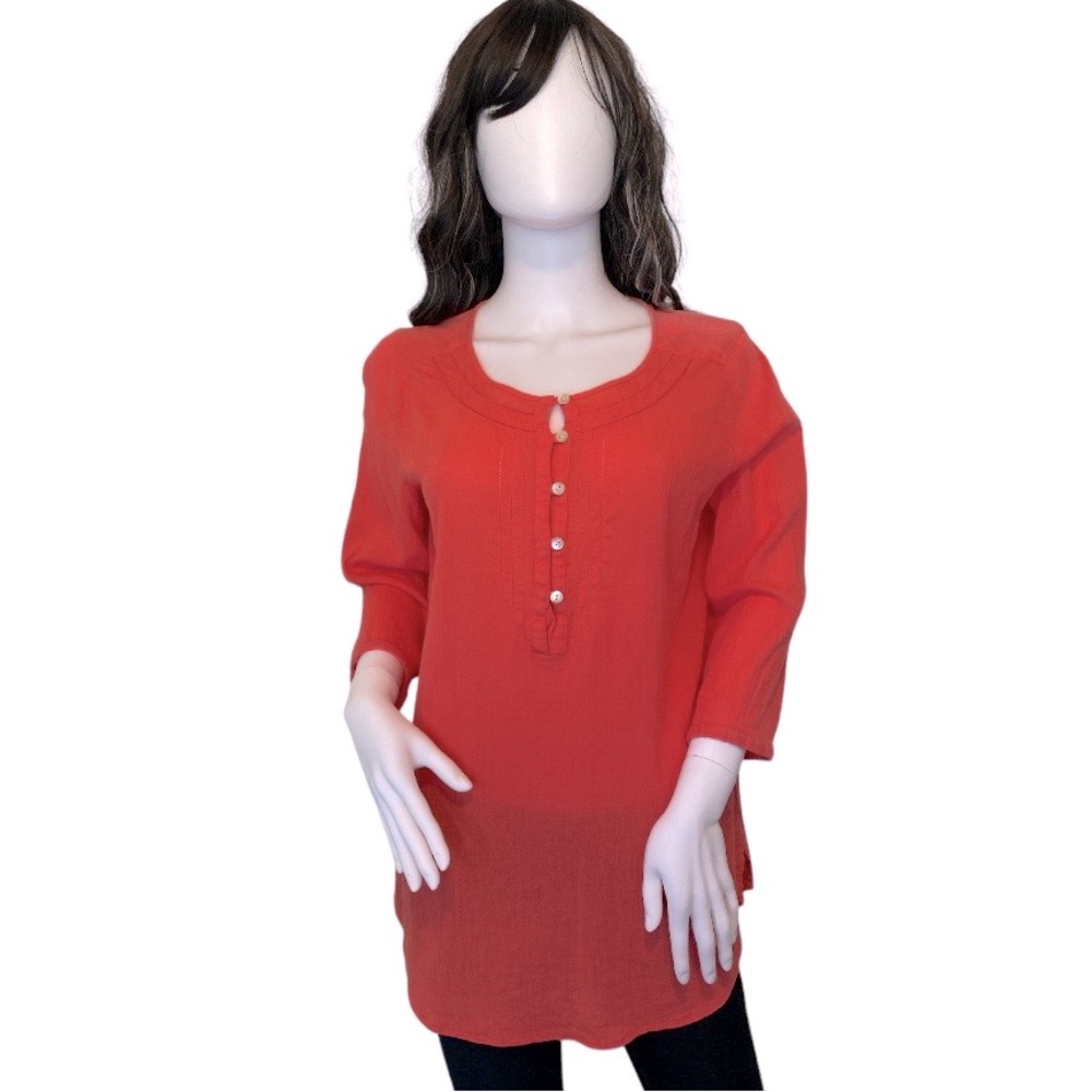 J. Jill Gauzy Cotton Popover Tunic Top